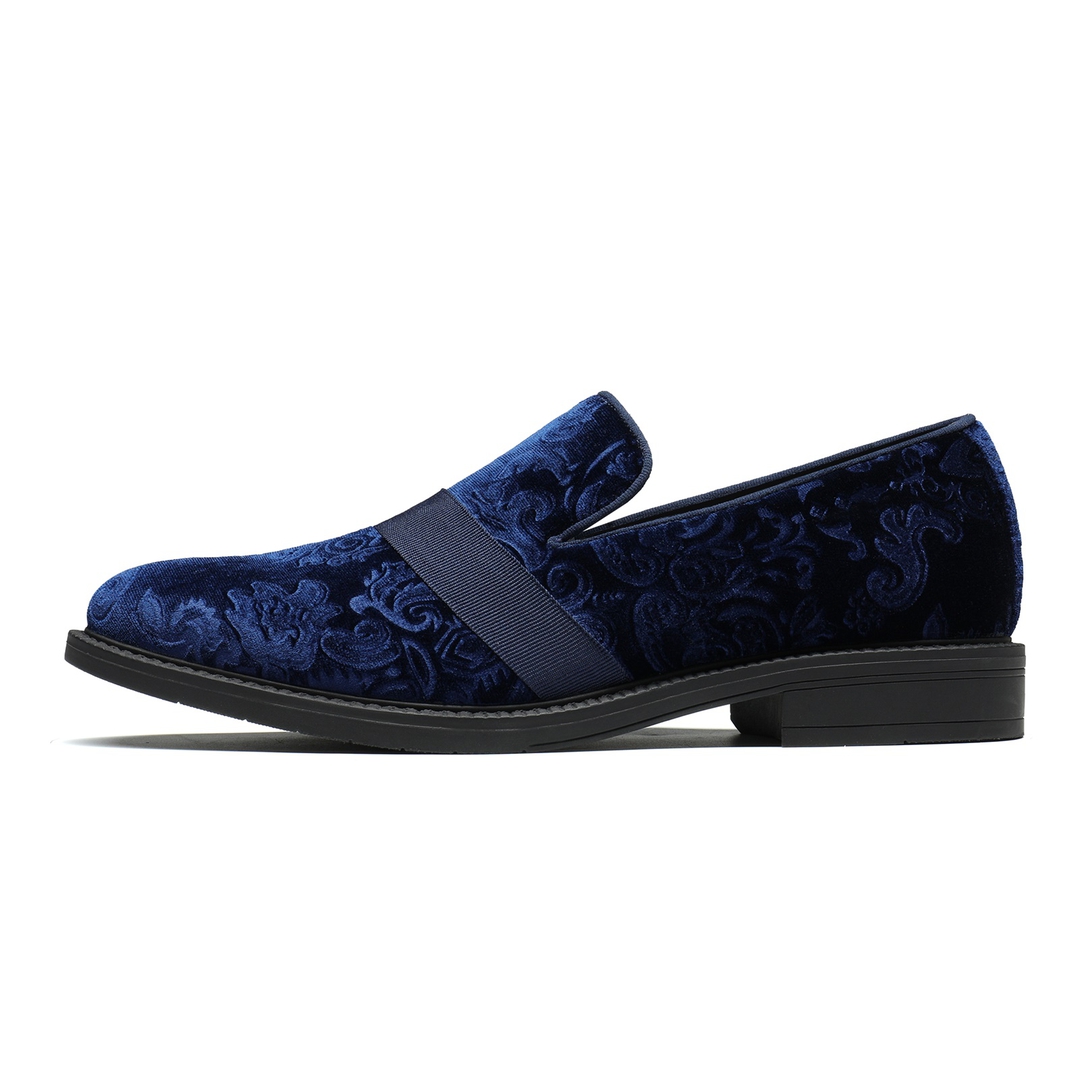 Men's Stylish Velvet Tuxedo Dress Shoes