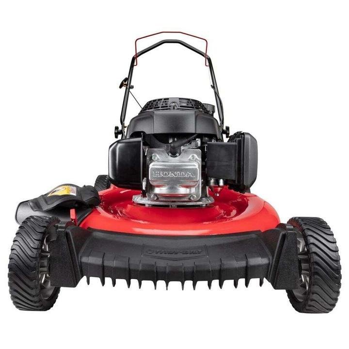 troy-bilt-21 in. 160 cc Gas Walk Behind Push Mower with High Rear Wheels and 3-in-1 Cutting System