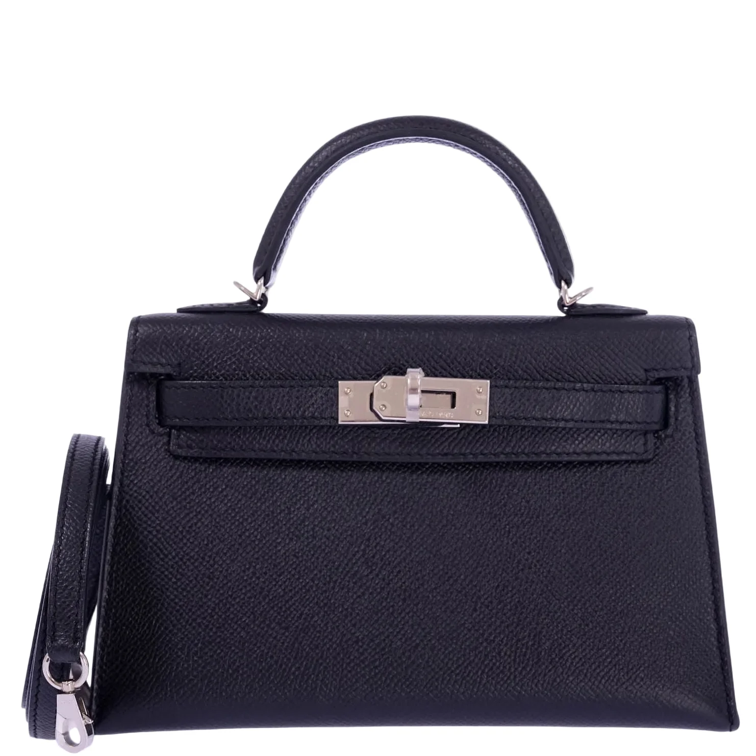 Hermès Mini Kelly II 20 Sellier Noir Epsom Palladium Hardware
