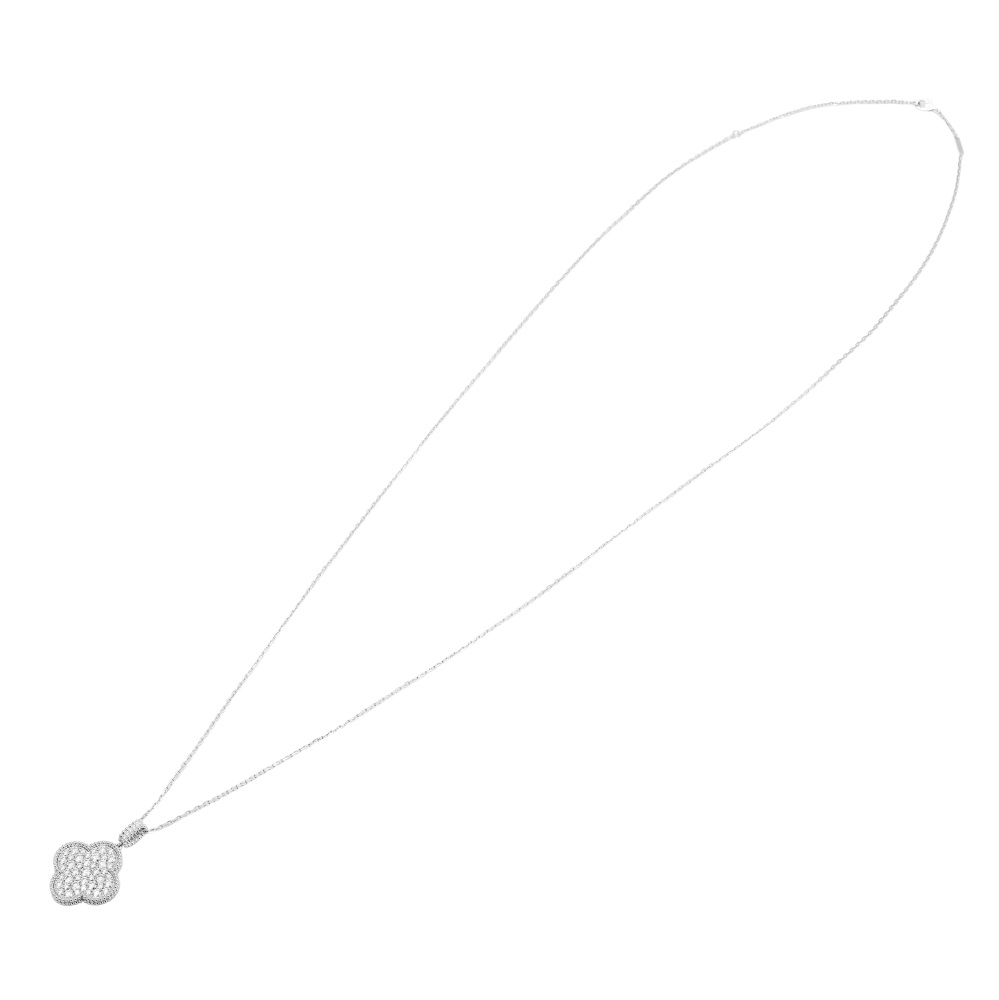Van Cleef & Arpels Magic Alhambra Necklace 18K White Gold Diamond VCARO49000