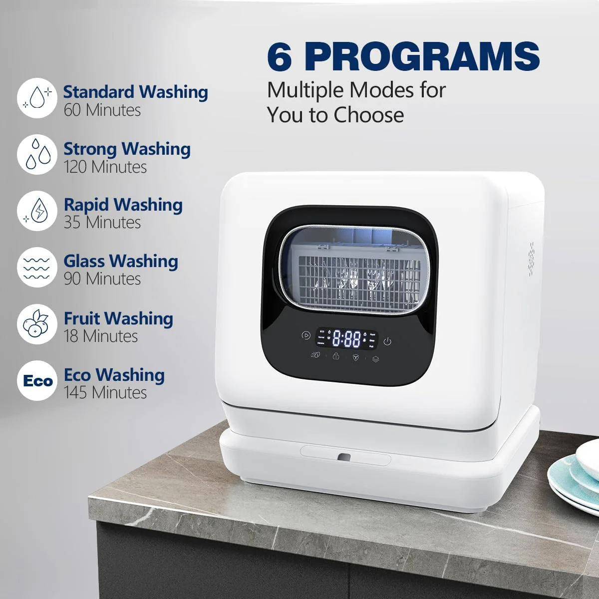 Countertop Dishwasher Countertop with 6 Washing modes DW8306