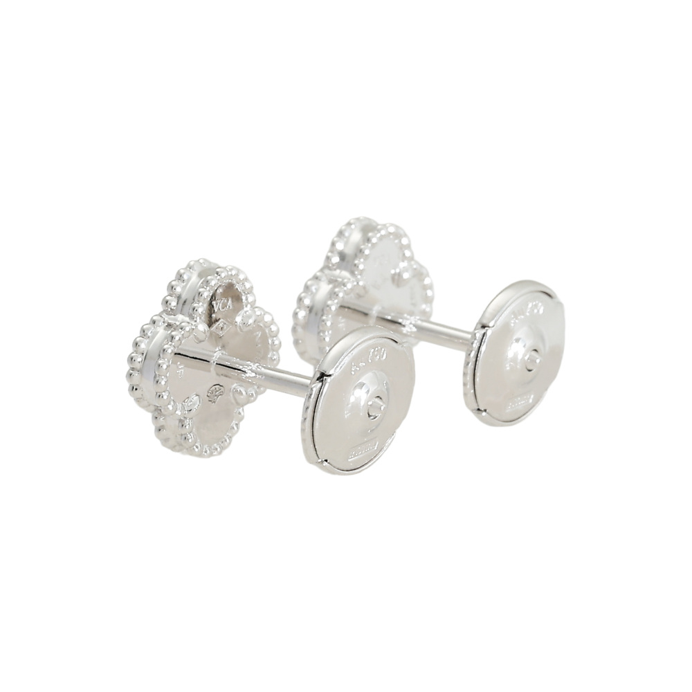 Van Cleef & Arpels Sweet Alhambra Earrings 18K White Gold VCARA44500