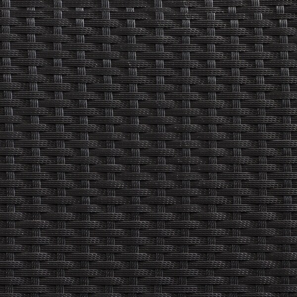 Parksville Black Wicker Rattan Round Coffee Table