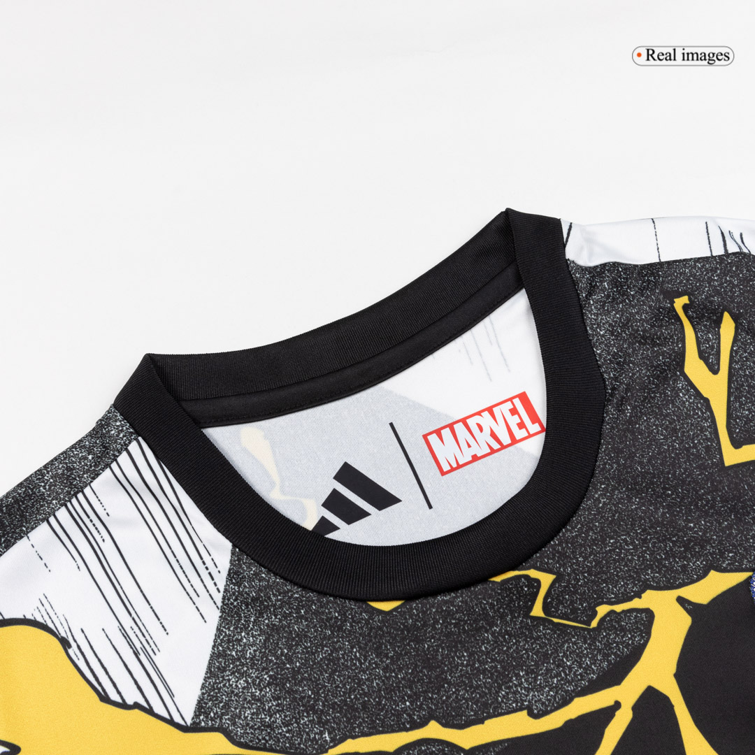 Real Madrid X Marvel Long Sleeve Jersey 25/26 Black&White