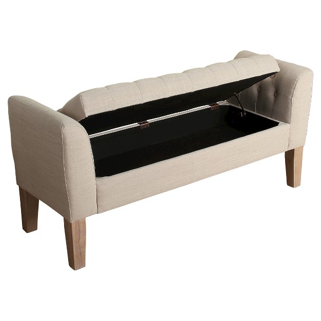 Tufted Storage Bench Settee Homepop