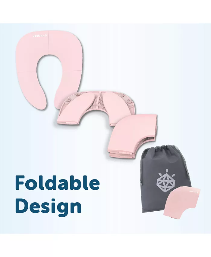 Jool Baby Folding Travel Potty - Fits Round and Oval Toilets, Non-Slip Suction Cups, Free Travel Bag, Unisex