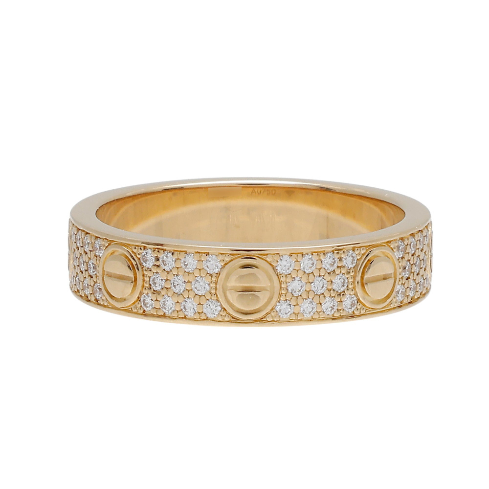 Cartier Love Sm Pave Ring 18K Yellow Gold Diamond B4083300