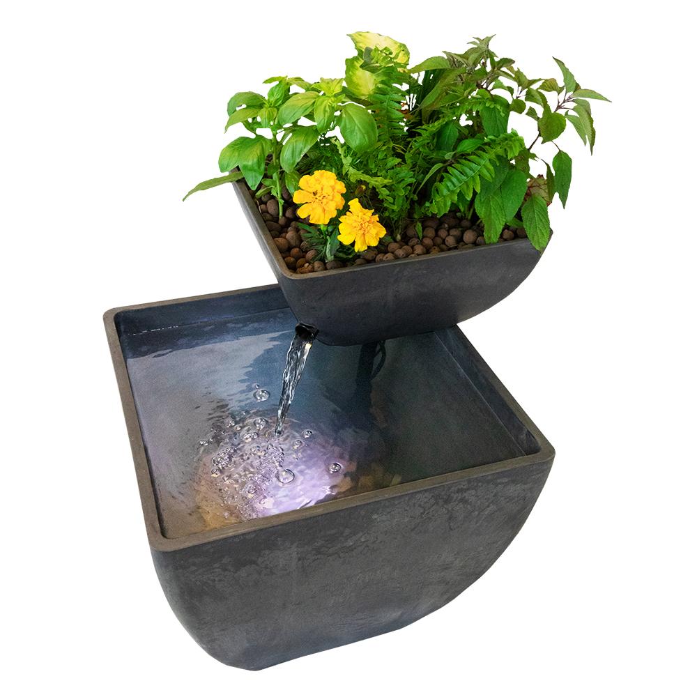 AquaSprouts Fountain: Hydroponic, Aquaponic, Water Garden (8 Gallons)