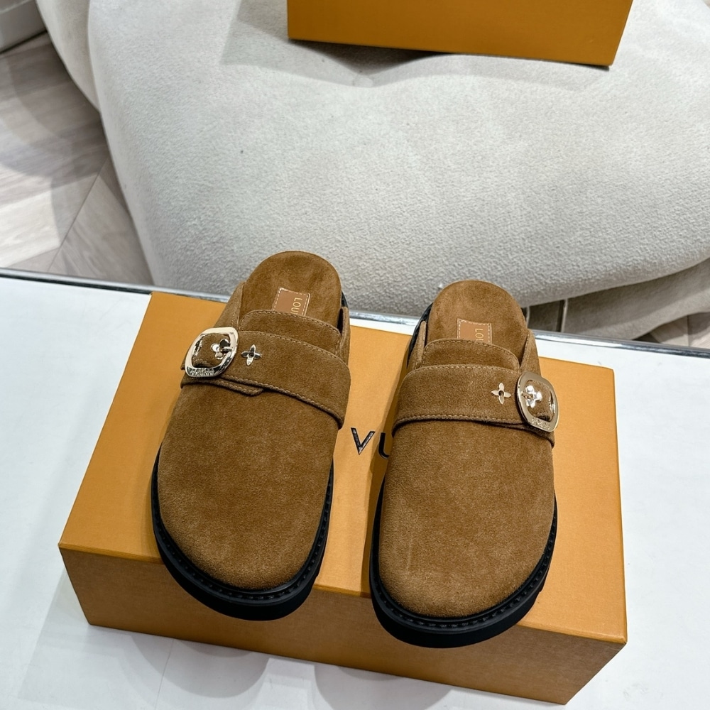 Louis Vuitton Cosy Flat Comfort Clog Tobacco Brown 1Agvpd