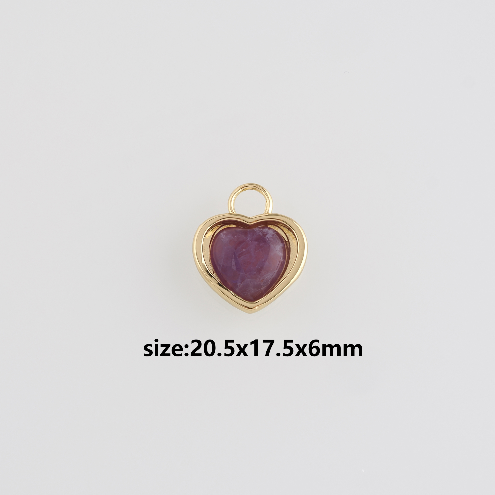 18K Gold Filled Heart Pendant,Gold Heart Charm Earrings Necklace for DIY Jewelry Making Supply