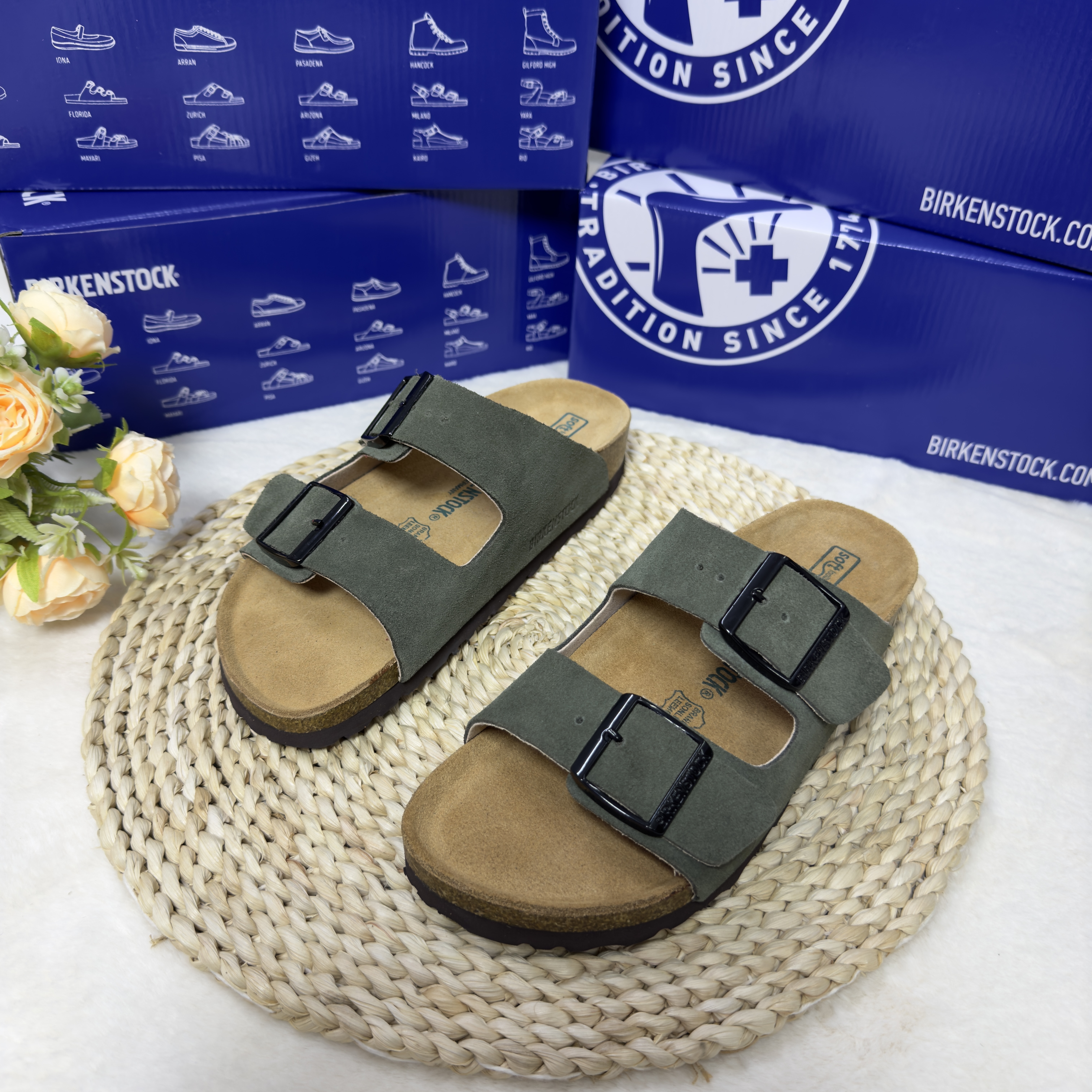 Birkenstock Arizona Suede Casual Sandals