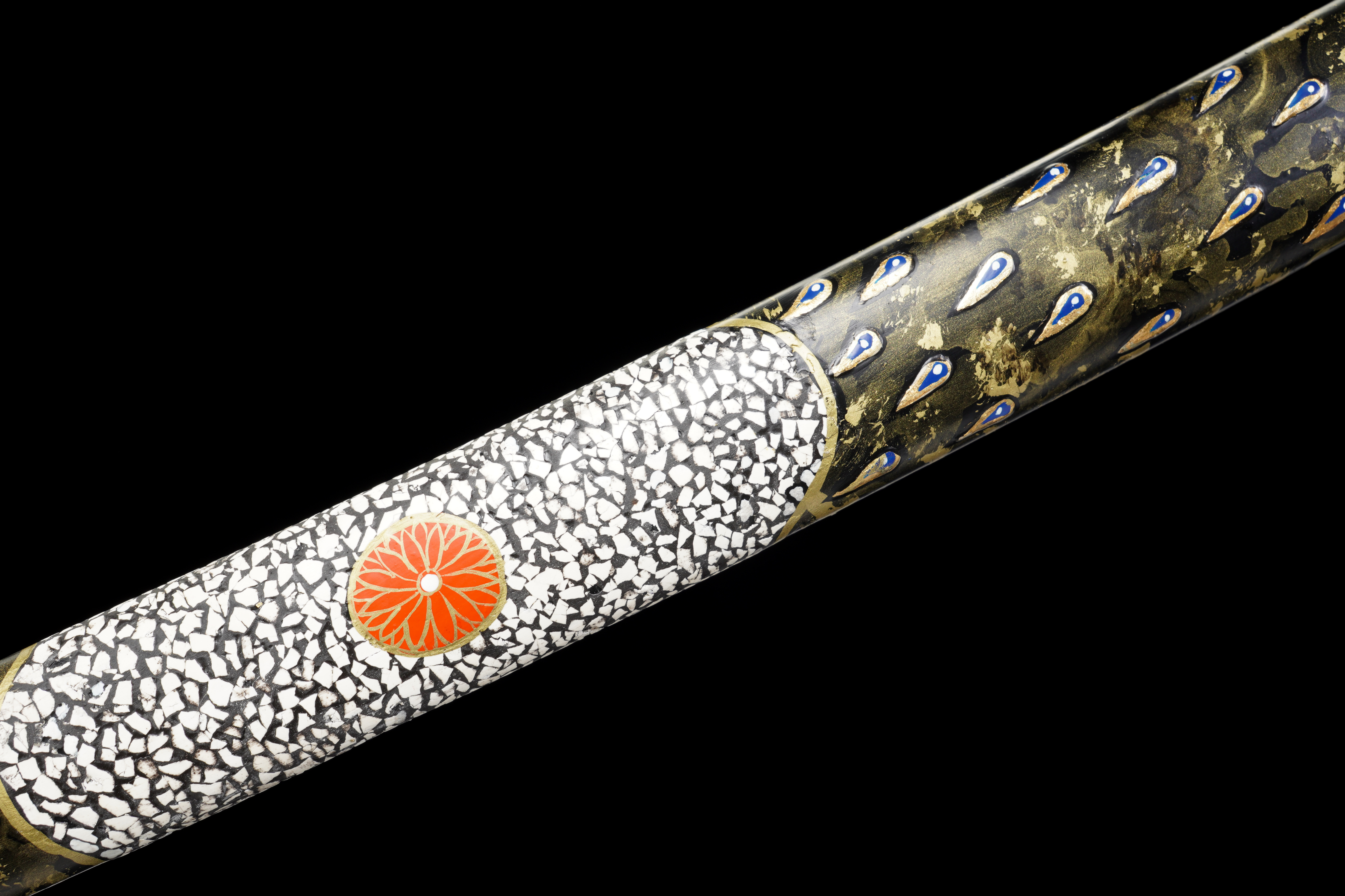 Handmade Japanese Katana Damascus Folded Steel Clay Tempered Full Tang