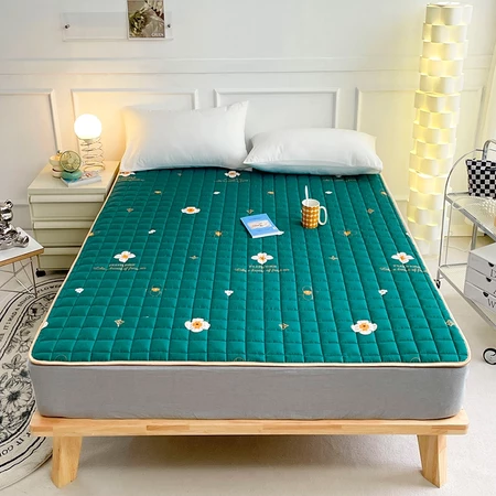 100% Waterproof Mattress Protector Tilam Kalis Air Cadar Single/Queen/King Flower Colored Cotton Mattress Cover