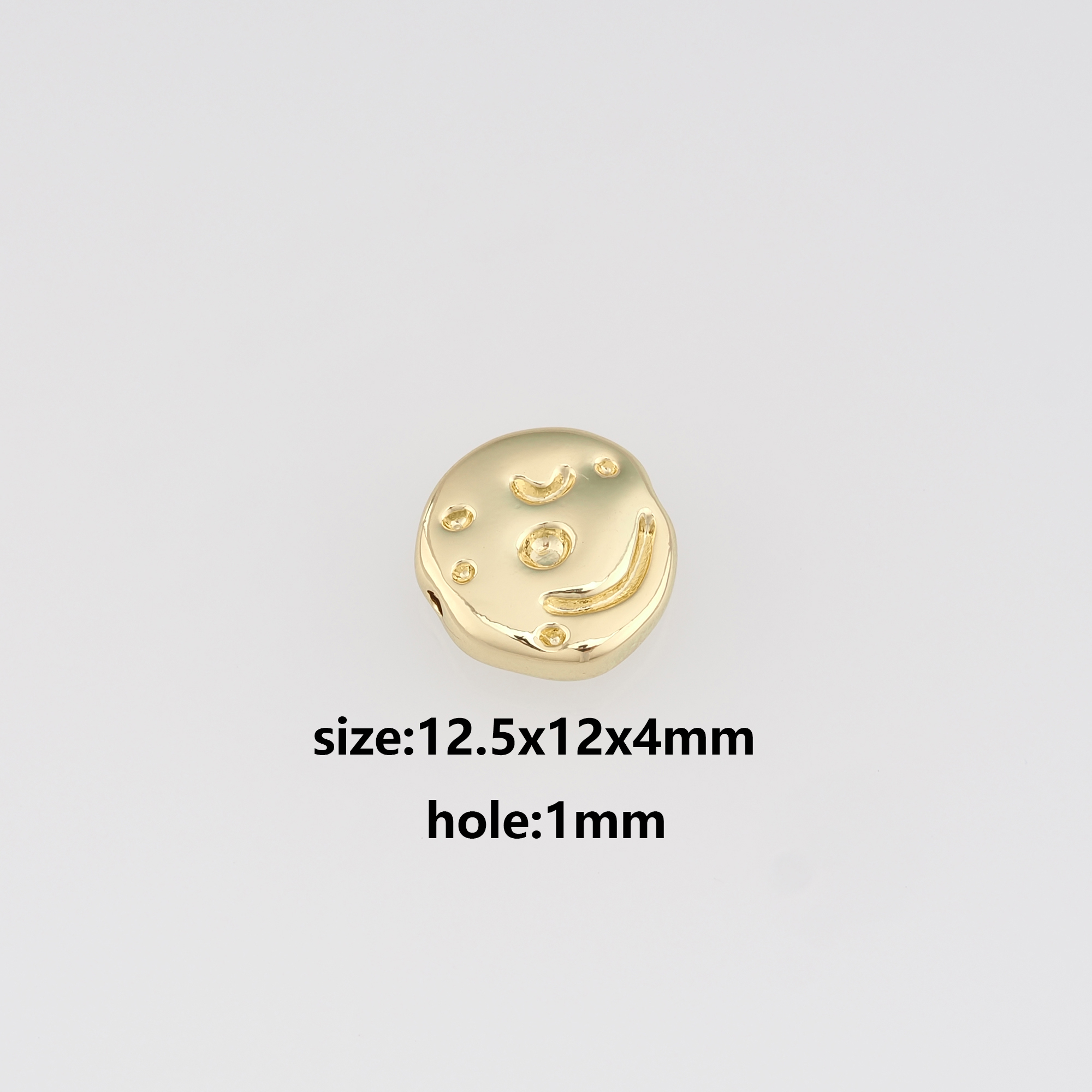18K Gold Filled Round Flat Spacer Beads,Dainty Round Spacer Beads,DIY Jewelry Making Supply