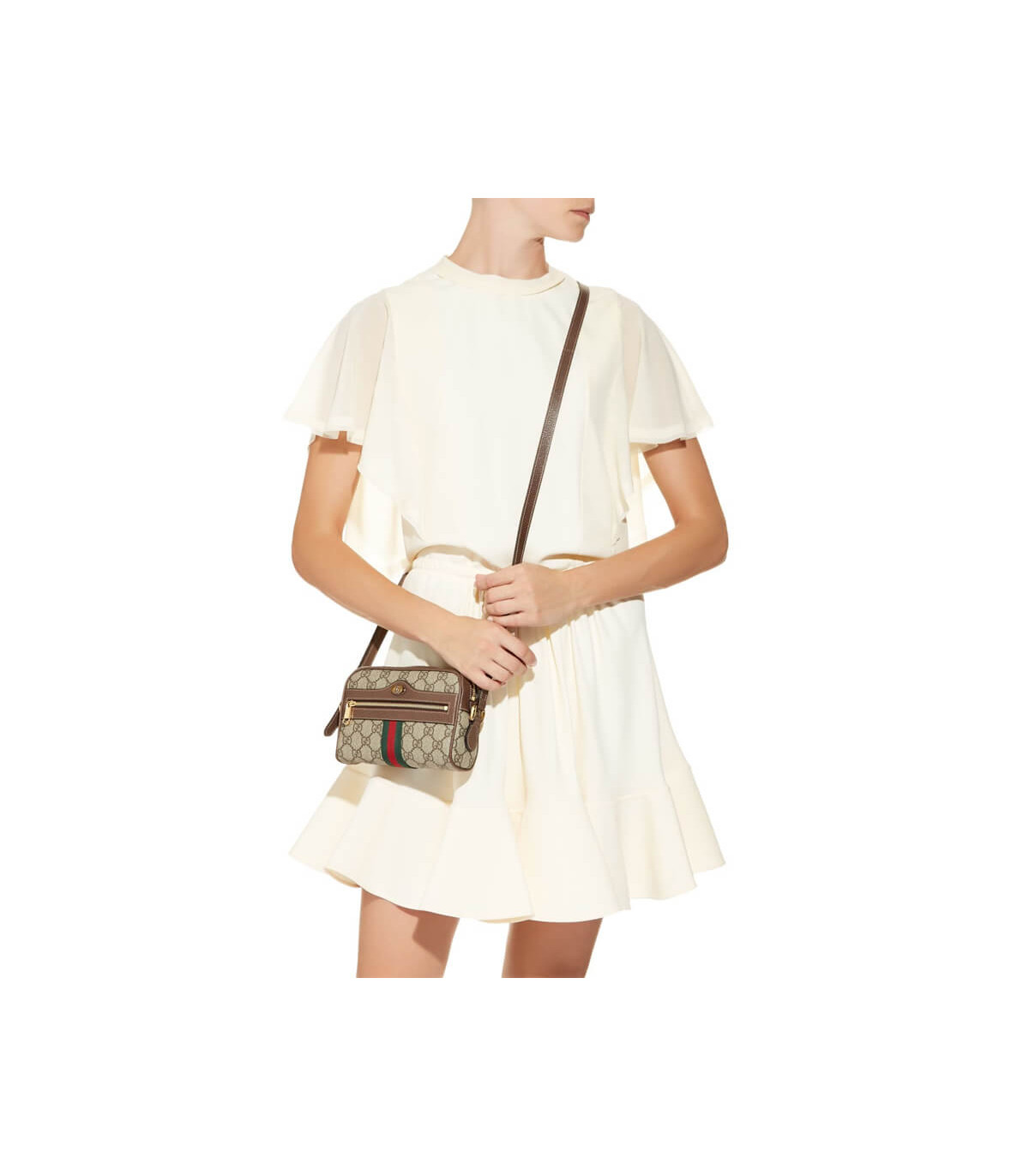Gucci Ophidia GG Supreme Mini Bag Beige
