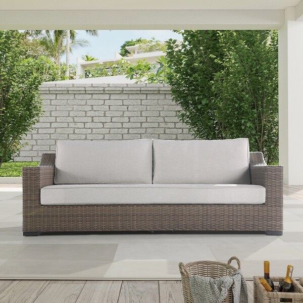 Manhattan Rustic Wicker Rattan Sofa,Beige