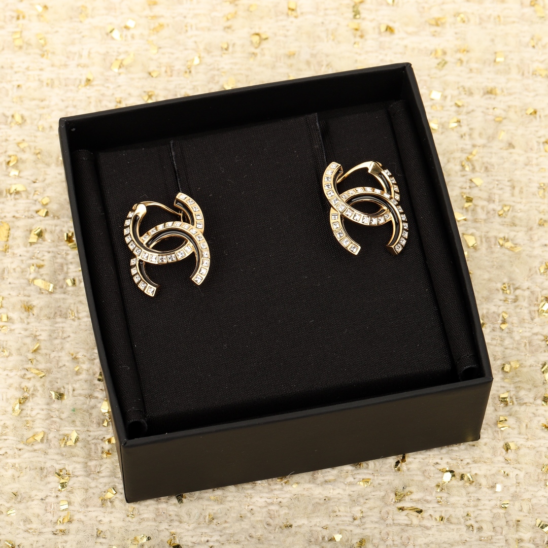 Chanel 24C Double C Stud Earrings - cnluxepick