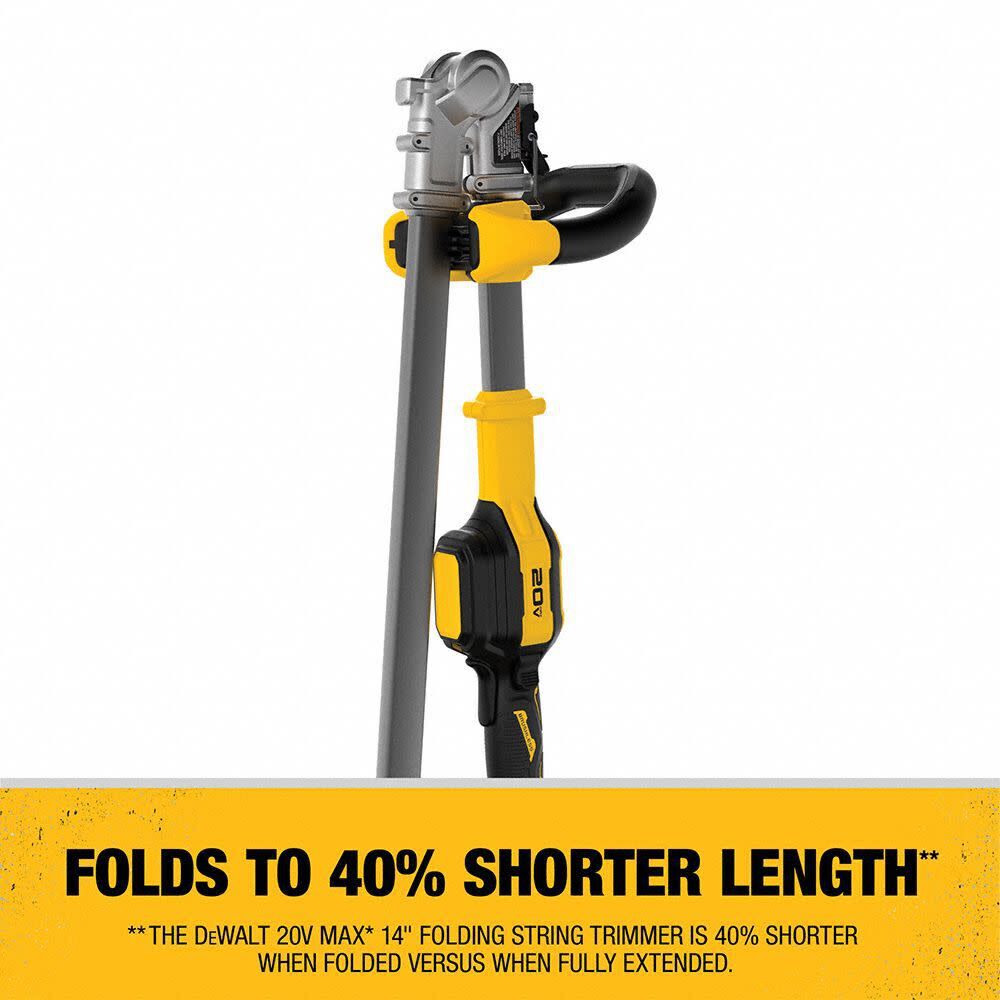 DEWALT 20V MAX String Trimmer Kit Folding 14″ DCST922P1