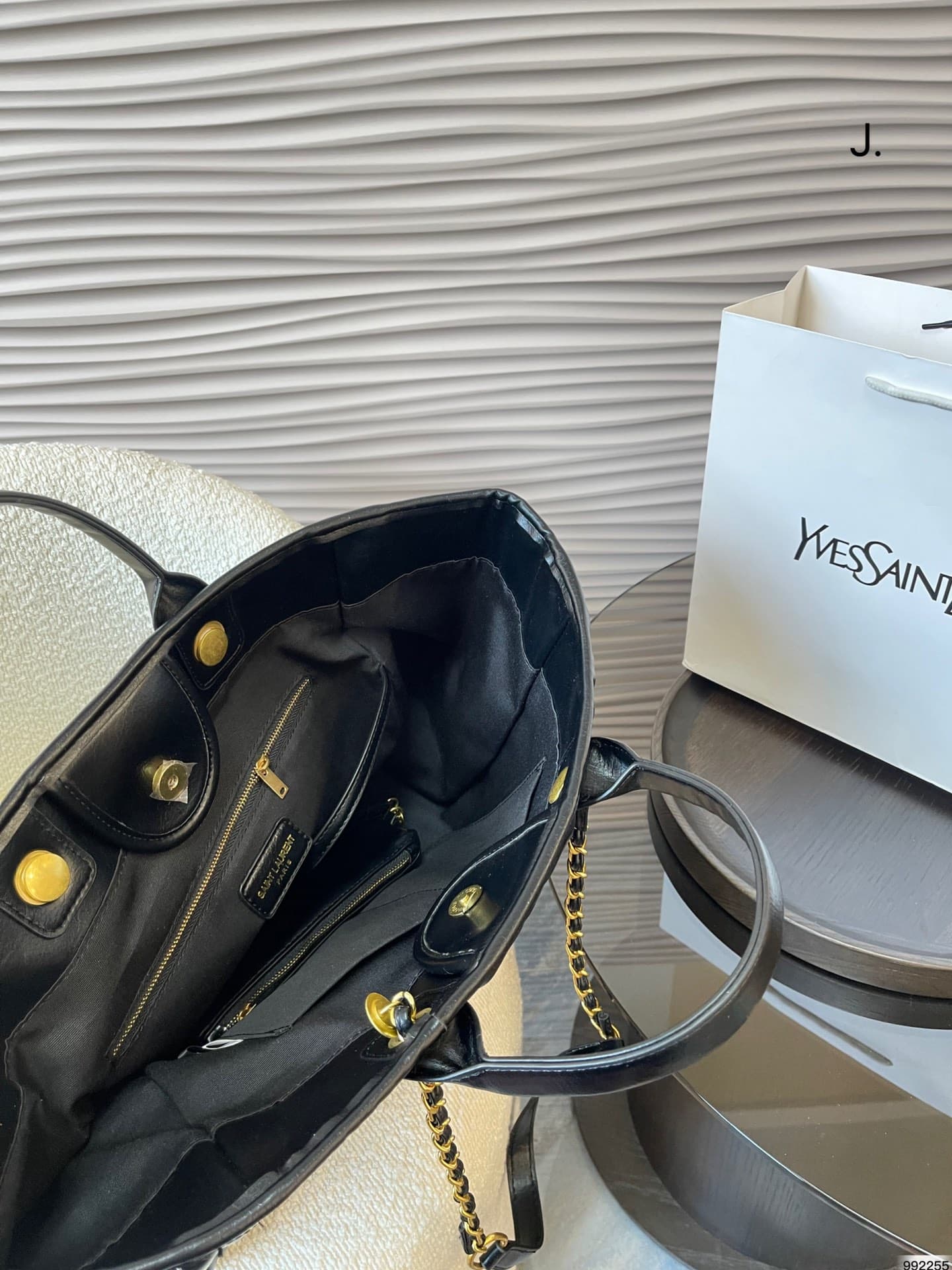 Saint Laurent Shopping Tote Bag Black 40Cm