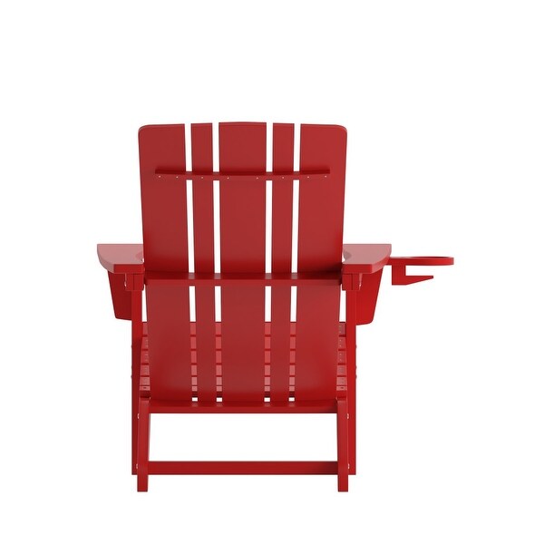 Commercial Grade AllWeather Adirondack Chair with Swiveling Cupholder