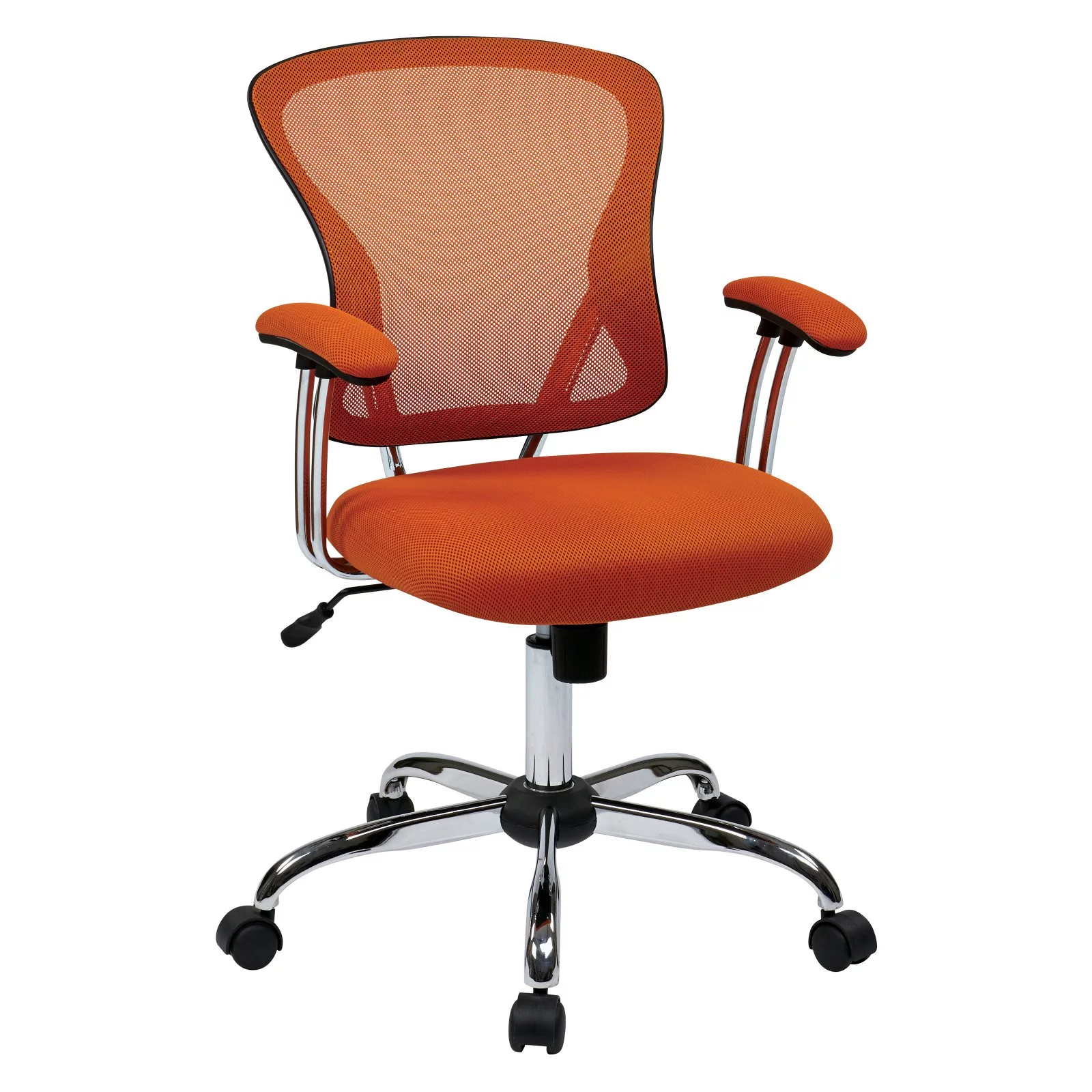 OSP Home Furnishings Juliana Task Chair with Green Mesh Fabric Seat