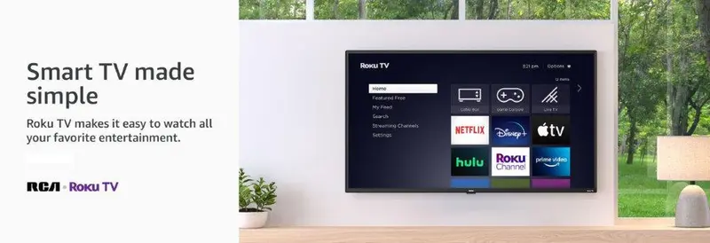 RCA 32-Inch HD Roku Smart LED TV – 720p Resolution with Voice Remote