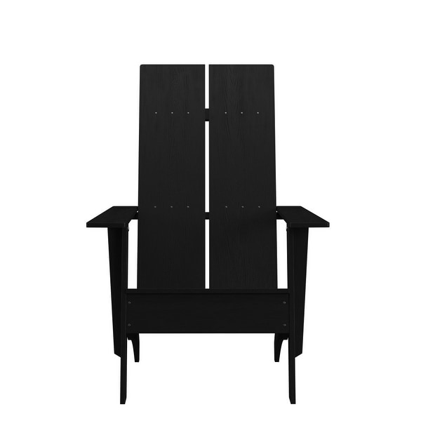 Modern Dual Slat Back Adirondack Style Patio Chair