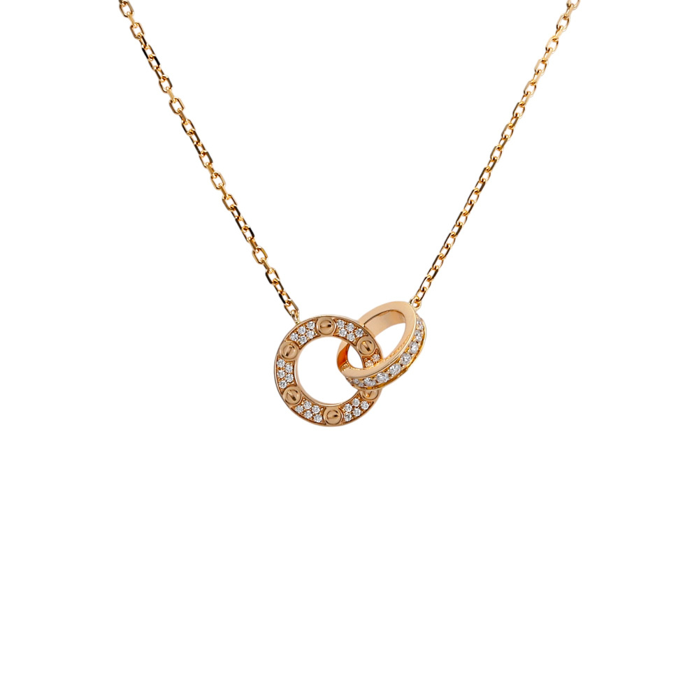 Cartier Love Necklace 18K Rose Gold Diamond B7224528