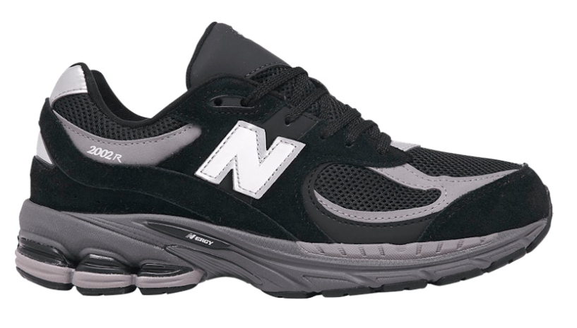 New Balance 2002R Black Silver Metallic GC2002RR Casual Running Shoes