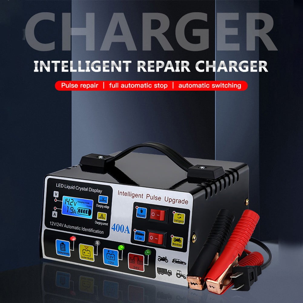 Car Battery Charger Fully Automatic High Frequency Intelligent Pulse Repair LCD