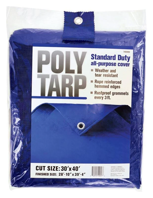 Projex 7400880 30 x 40 ft. Light Duty Polyethylene Tarp Blue