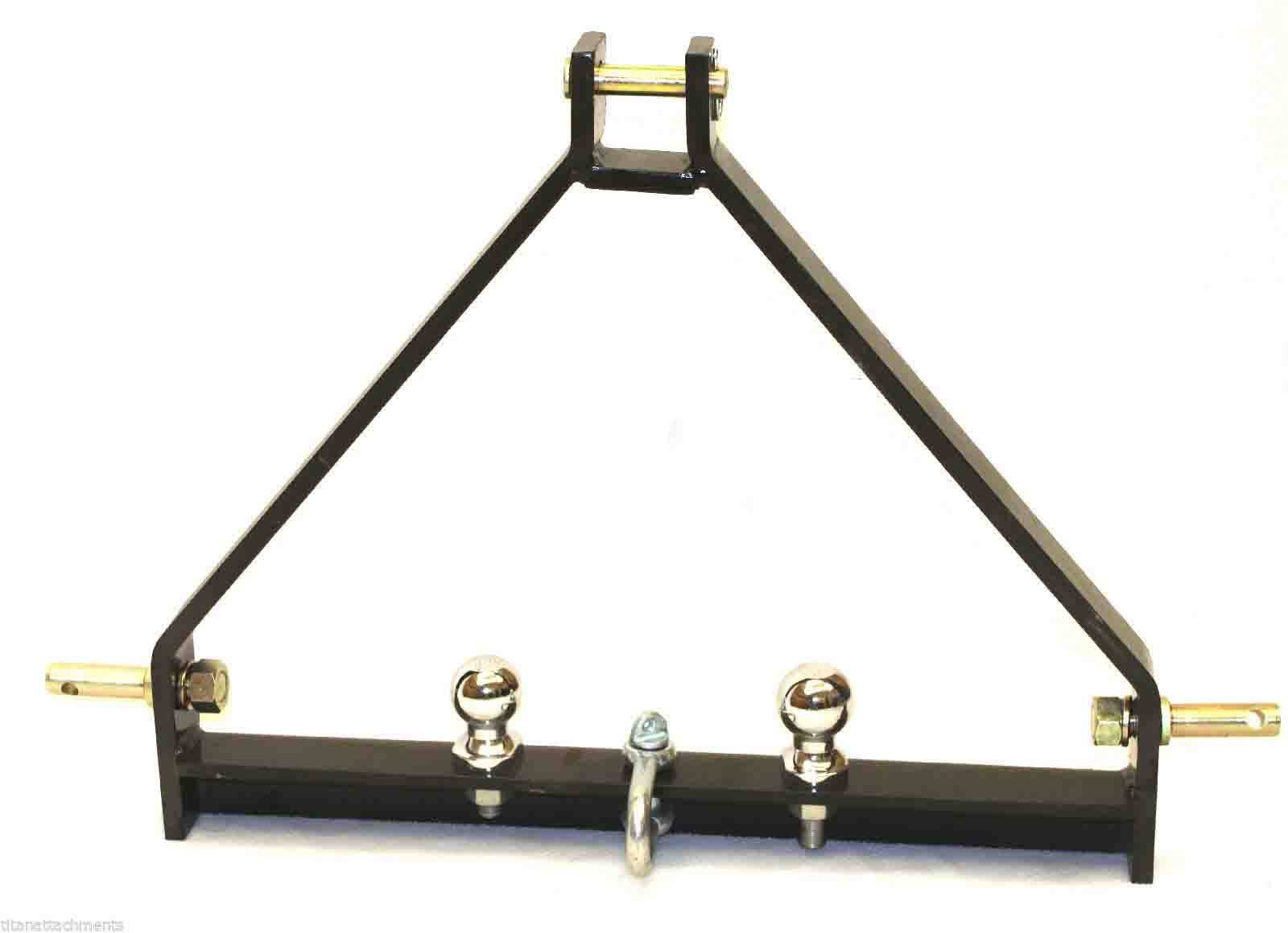 3 Point Tractor Drawbar Hitch for Kubota BX Trailer Compact, White