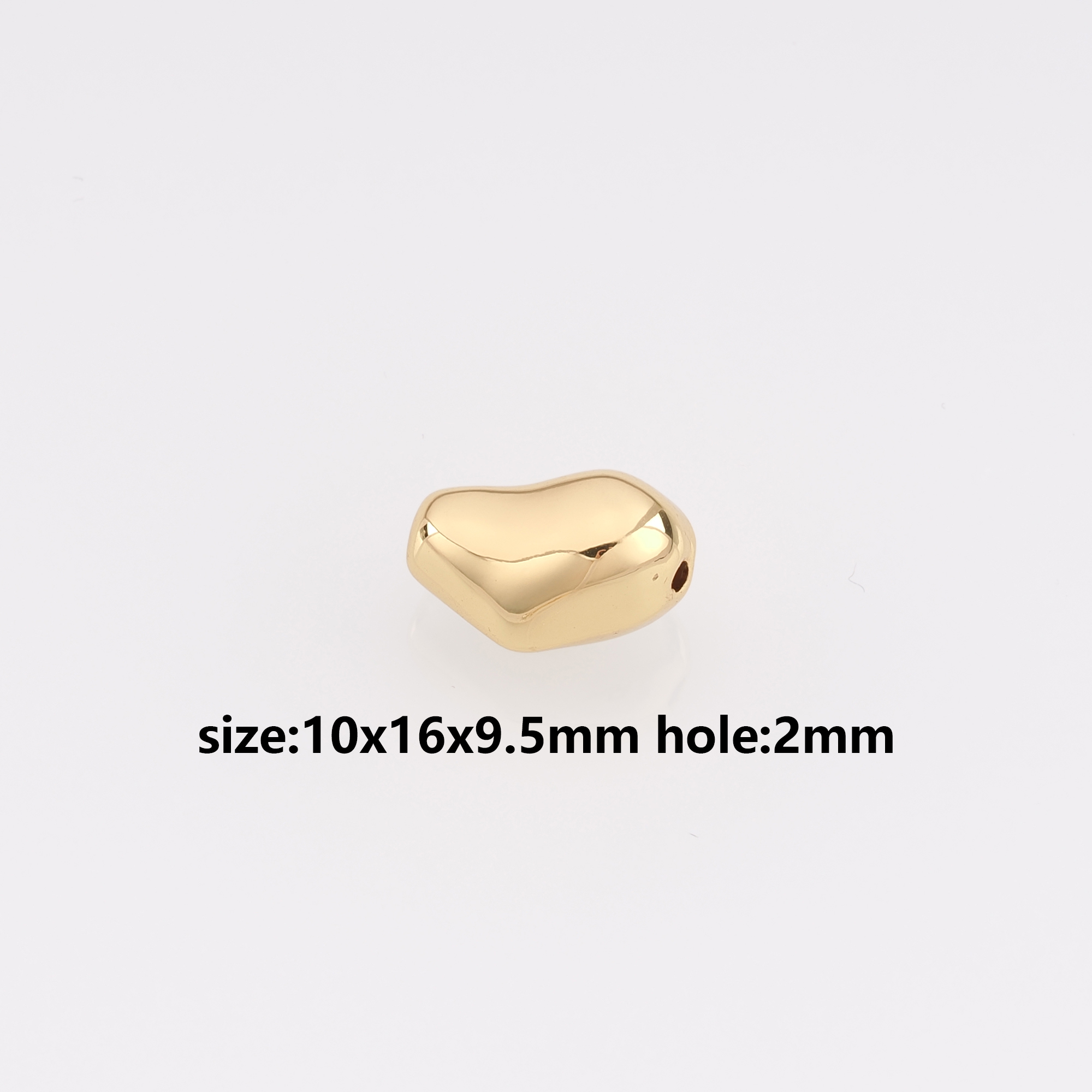 18K Gold Filled Geometric Spacer Beads,Irregular Bead for Bracelet Jewelry Necklace Making Supply