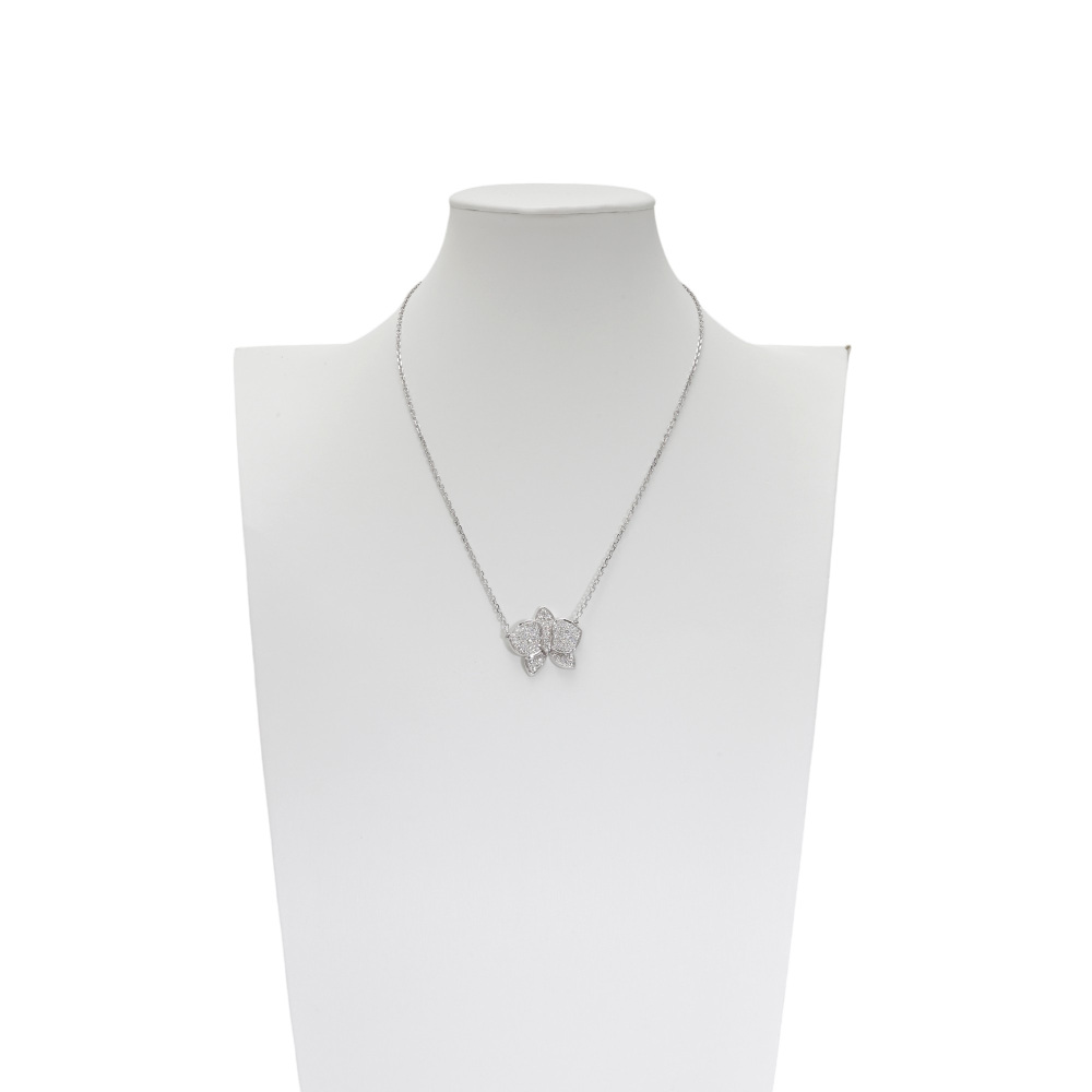 Cartier Caresdor Kidepal Lm Necklace 18K White Gold Diamond