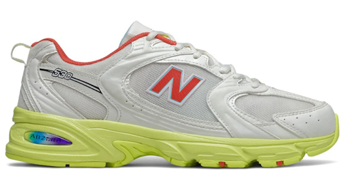 New Balance 530 White Volt Orange MR530SI Casual Running Shoes