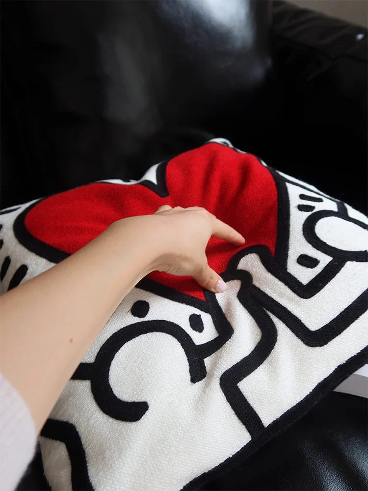 BD026 - Keith's Pop Art Picasso Series Sofa Pillow: Minimalist Abstract Design
