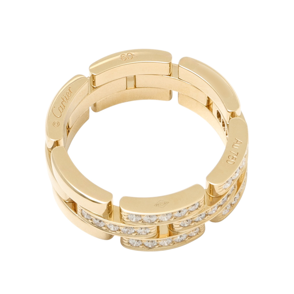 Cartier Mayon Pantale Ring 18K Yellow Gold Diamond B4127100