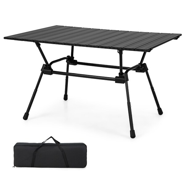 Costway HeavyDuty Aluminum Camping Table,Folding Outdoor Picnic