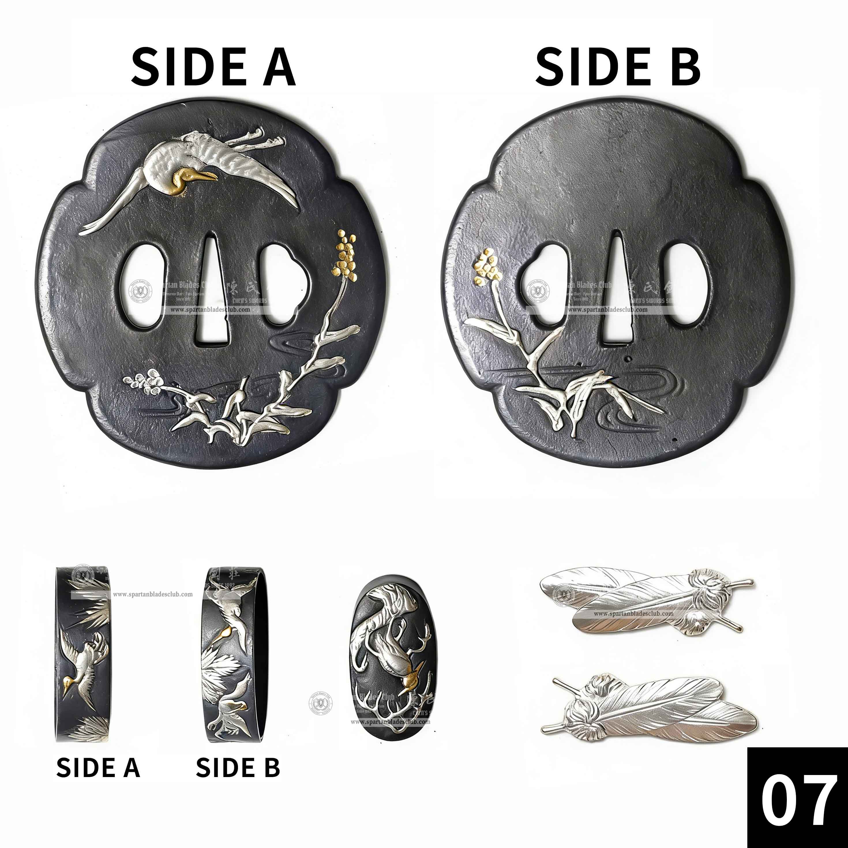 Custom Your Katana | Bird | Complete Set Fittings (Brass Gilded) | Spartan Blades Club | CHEN'S SWORDS 1892 - Spartan Blades Club - 陳氏劍莊1892