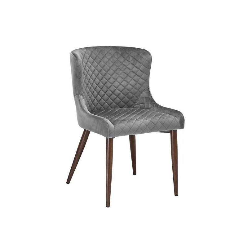 Best Master Furniture Modern Black Velvet Fabric Chair, Set of 2