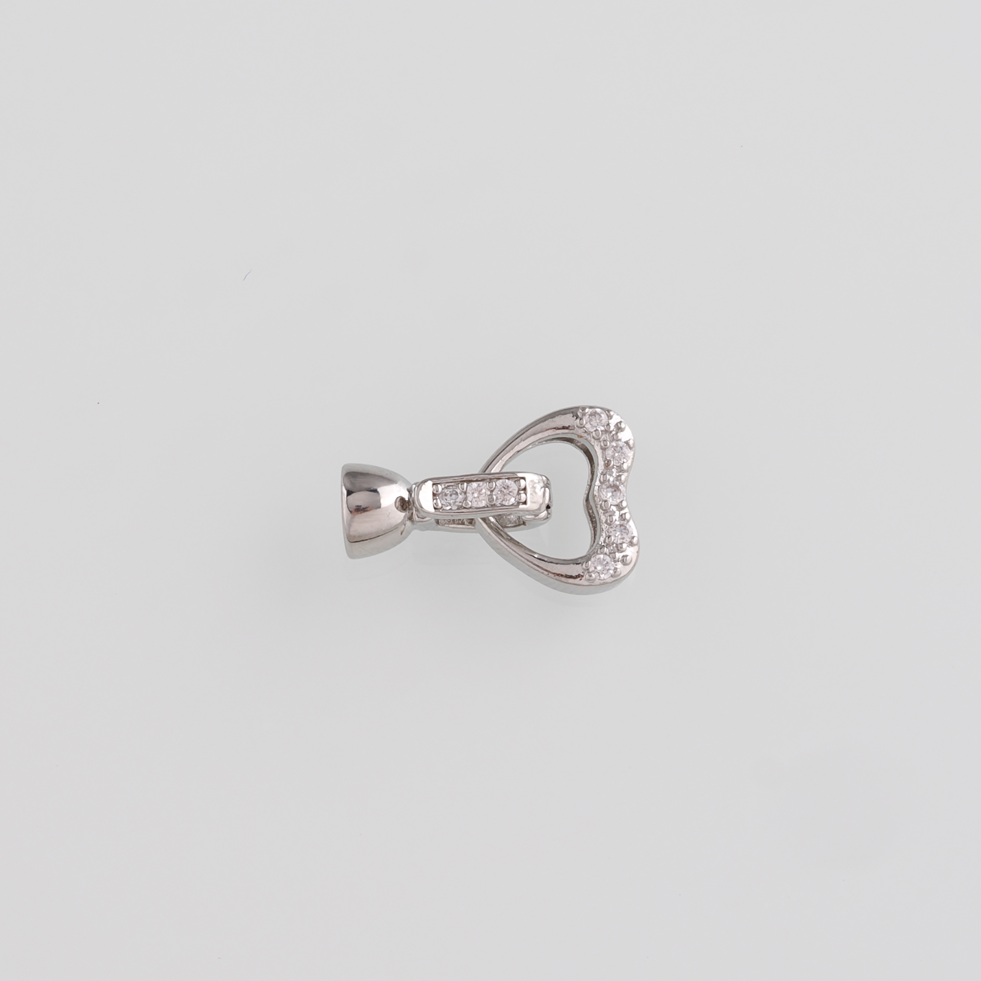 18K Gold Filled Heart End Clasp,Hook Clasps,Connector End Cap Clasp for DIY Jewelry Necklace Bracelet