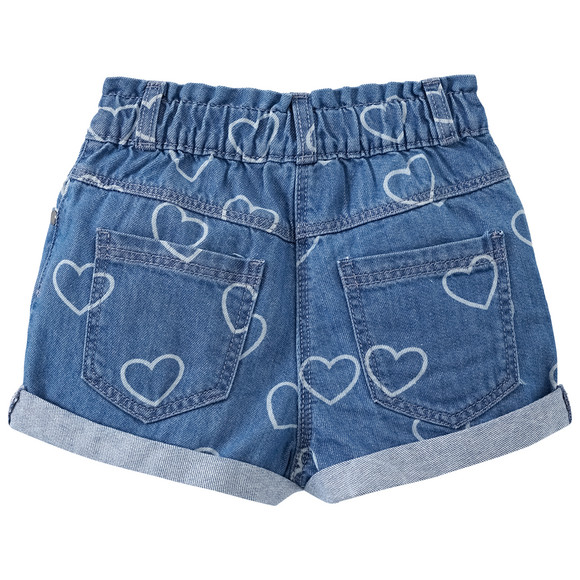Jonas Nielsen Mädchen Jeansshorts mit Herzen allover
