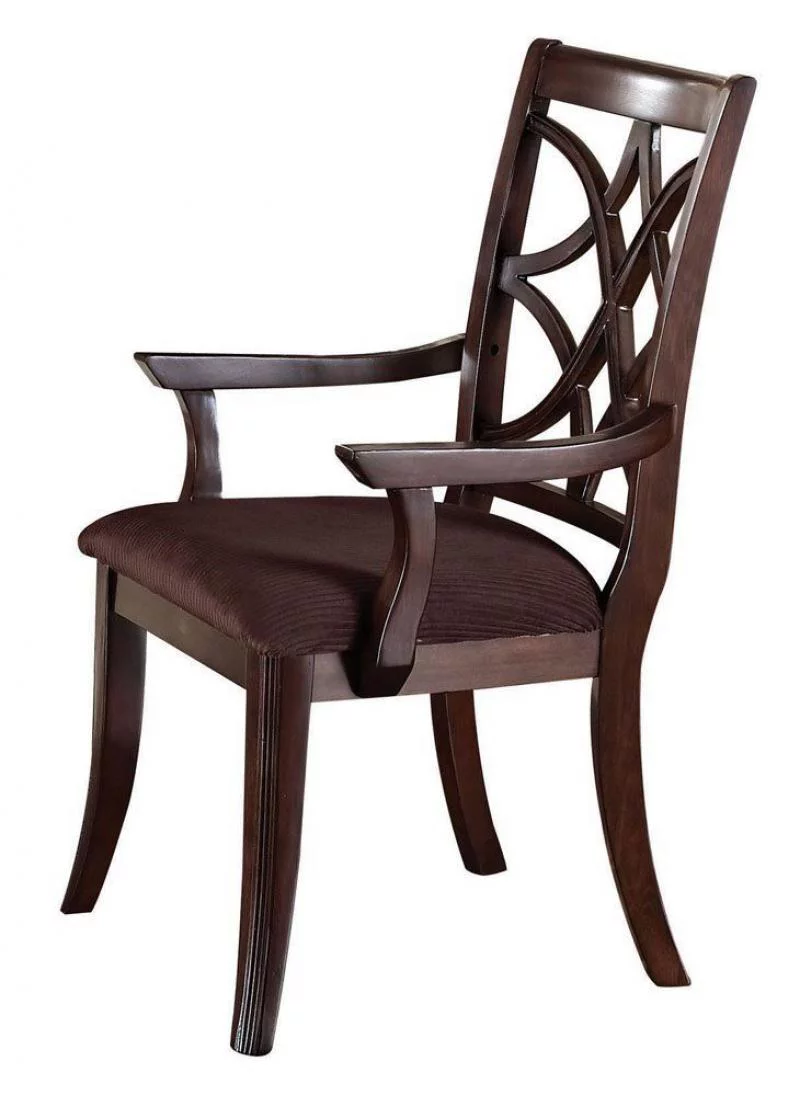 Dark Walnut Wood Dining Table Set 8Pcs Acme Furniture 60255 Keenan