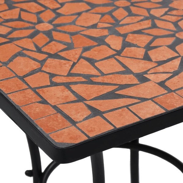 vidaXL Mosaic Bistro Table Terracotta 23.6
