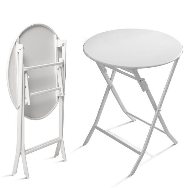 3Piece Patio Bistro Set of Foldable Round Table and Chairs,Yellow