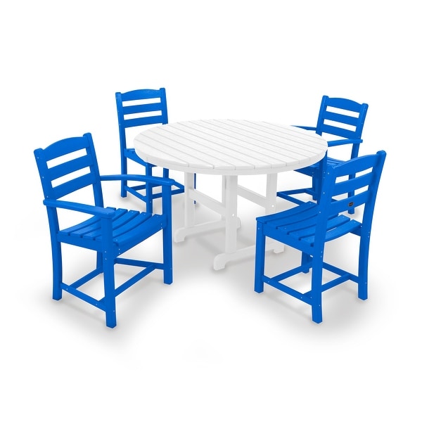 POLYWOOD La Casa Caf�� 5Piece Round Farmhouse Dining Set