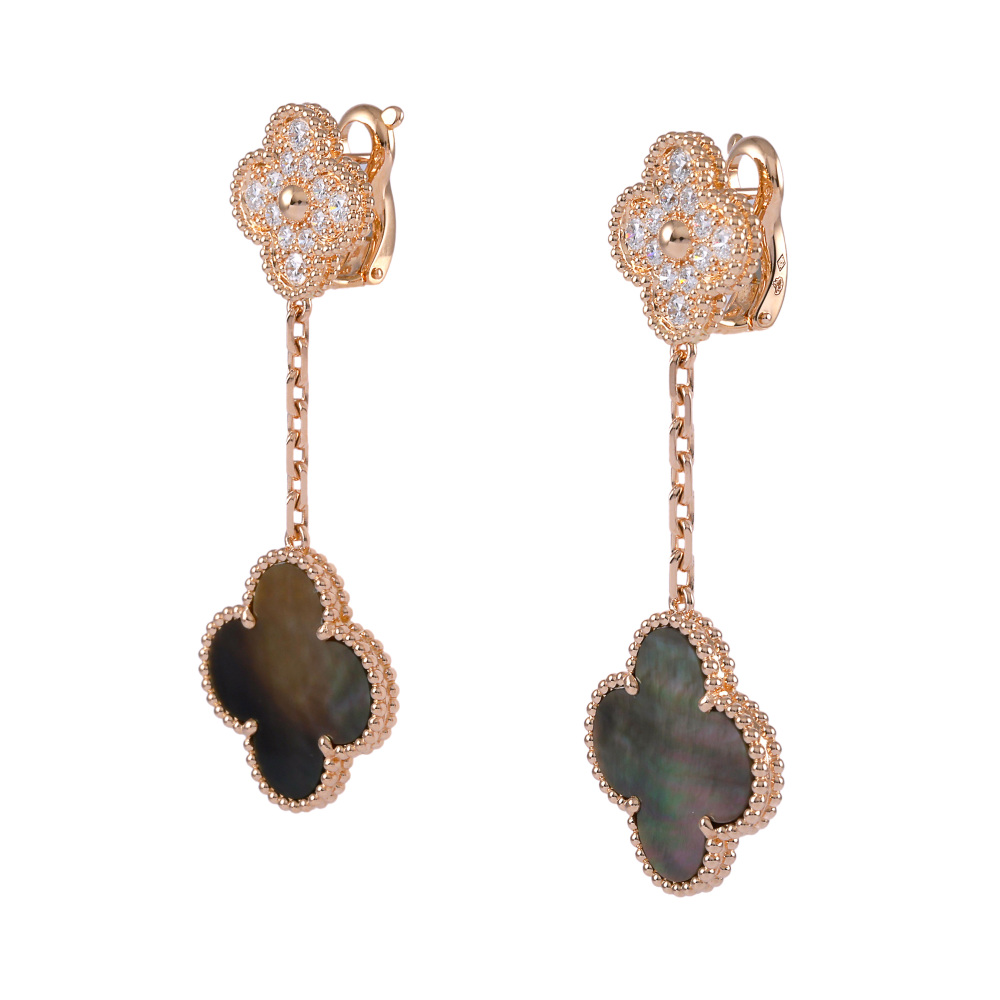 Van Cleef & Arpels Magic Alhambra Earrings 2 Motifs 18K Rose Gold VCARP2R200