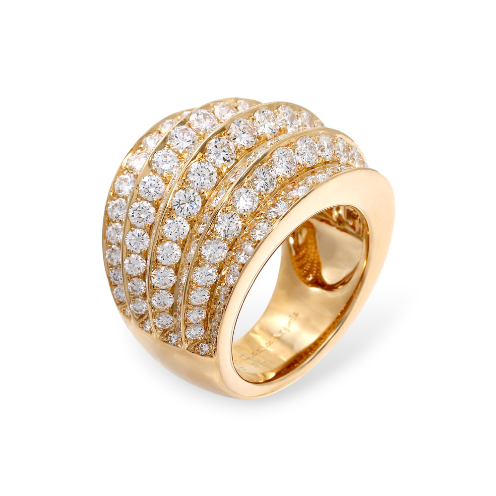 Van Cleef & Arpels K18 Yellow Gold Ring Diamond