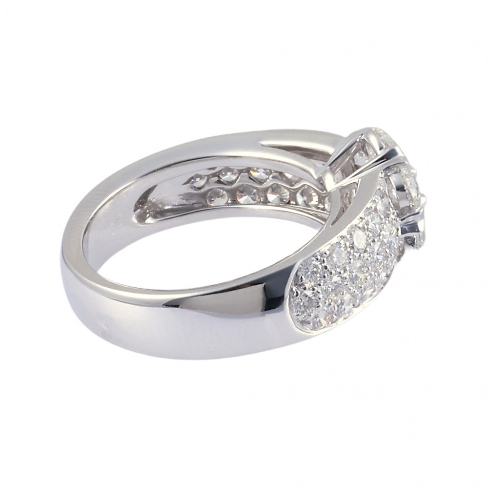 Van Cleef & Arpels Fleurette #49 Ring 18K White Gold Diamond