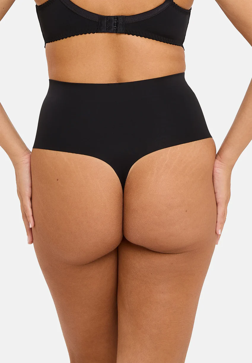 String taille haute gainant Perfect Touch Noir